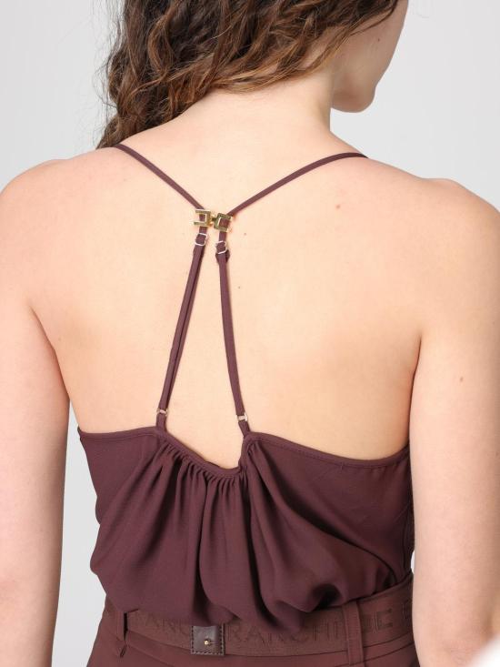 26SS 엘리자베타프랜치 민소매 티셔츠 BO01461E2 644 Cocoa - ELISABETTA FRANCHI