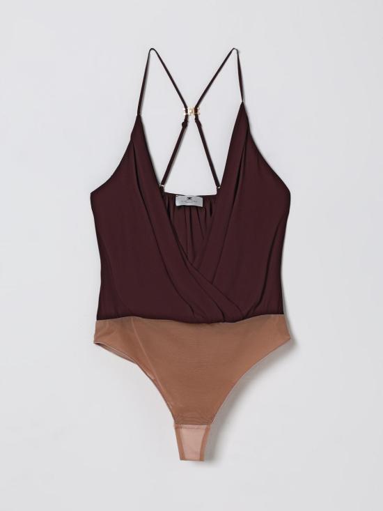 26SS 엘리자베타프랜치 민소매 티셔츠 BO01461E2 644 Cocoa - ELISABETTA FRANCHI