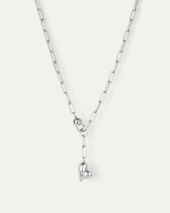  제니 버드 목걸이/팬던트 퍼피 하트 목걸이 실버