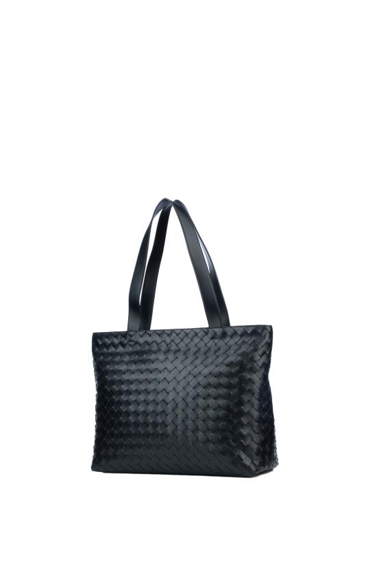 26SS 보테가베네타 스몰 인트레치아토 지퍼 토트백 795628V2HL1 8803 Nero - BOTTEGA VENETA