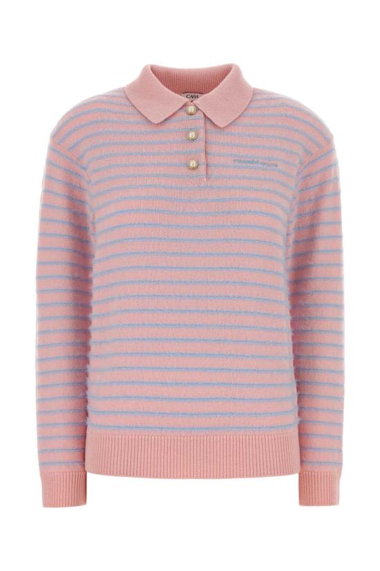 26SS 카사블랑카 폴로 티셔츠 WSP26KW123601 PINK Stripped