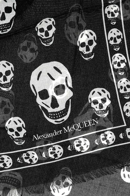 26SS 알렉산더 맥퀸 클래식 실크 블렌드 스컬 스카프 8078893222Q 1078 Printed - ALEXANDER MCQUEEN