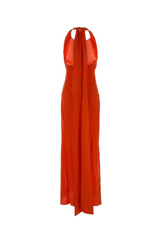 26SS 블루마린 롱 원피스 2A778A N0216 Orange - BLUMARINE