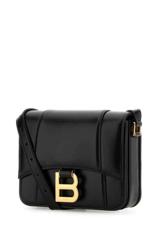 25FW 발렌시아가 아워글래스 스몰 플랩백 8285222ABQ8 1000 Black - BALENCIAGA
