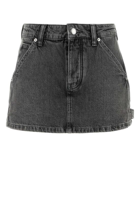 26SS 알렉산더 왕 데님 스커트 4DC1265108 022B Black