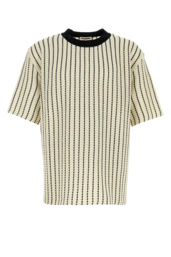 26SS 질샌더 반팔 티셔츠 J22GC0230J15467 071 Stripped