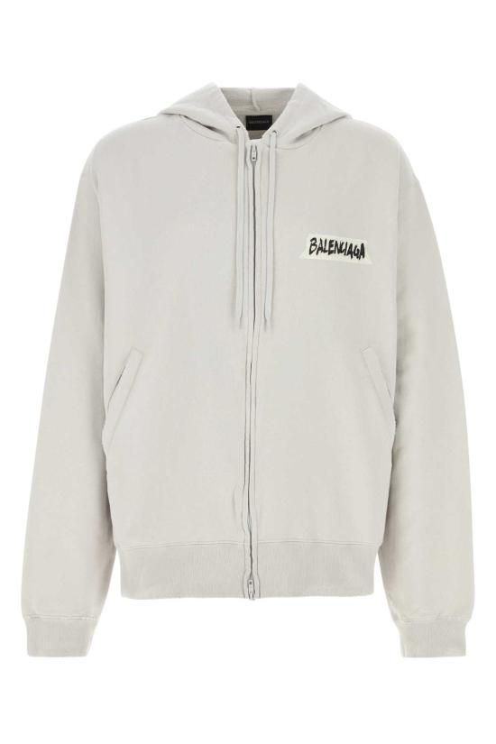 26SS 발렌시아가 마스킹 테이프 오버사이즈 집업 후디 850338TTVL7 9012 White