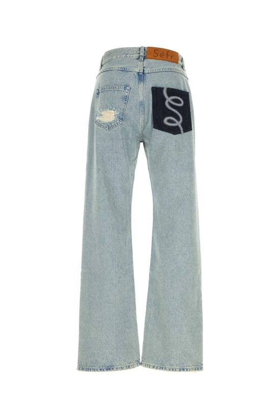 25FW 세퍼 데님 팬츠 PRESS26SWIRLIND INDIGOWASH Light Blue - SEFR