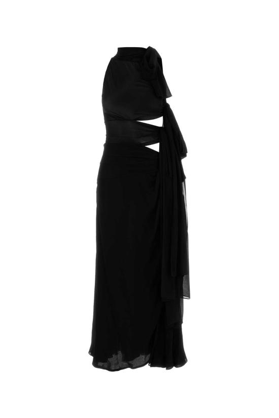 25FW 알라이아 롱 원피스 AA9R2772T666B 995 Black