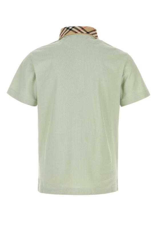 26SS 버버리 체크 칼라 코튼 폴로 셔츠 8118949 C4011 Green - BURBERRY