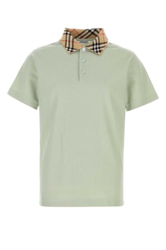 26SS 버버리 체크 칼라 코튼 폴로 셔츠 8118949 C4011 Green
