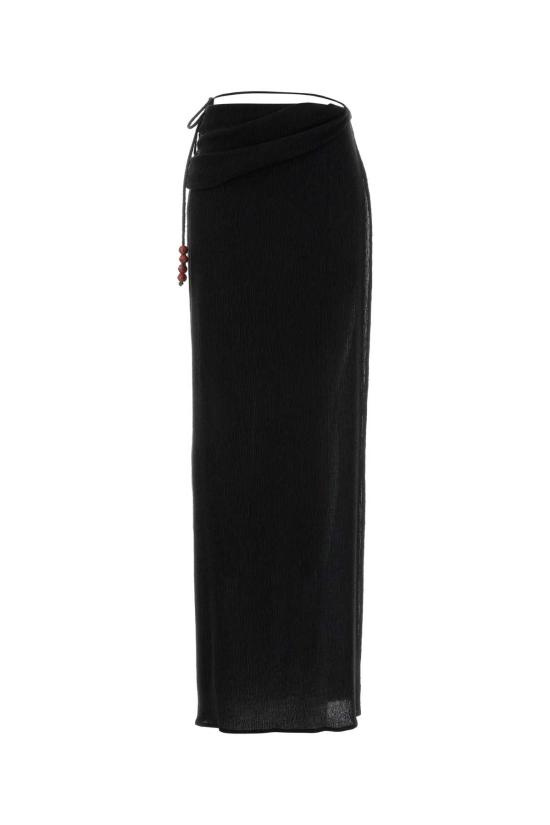 26SS 마그다뷰트림 롱 스커트 306426 BLACK Black