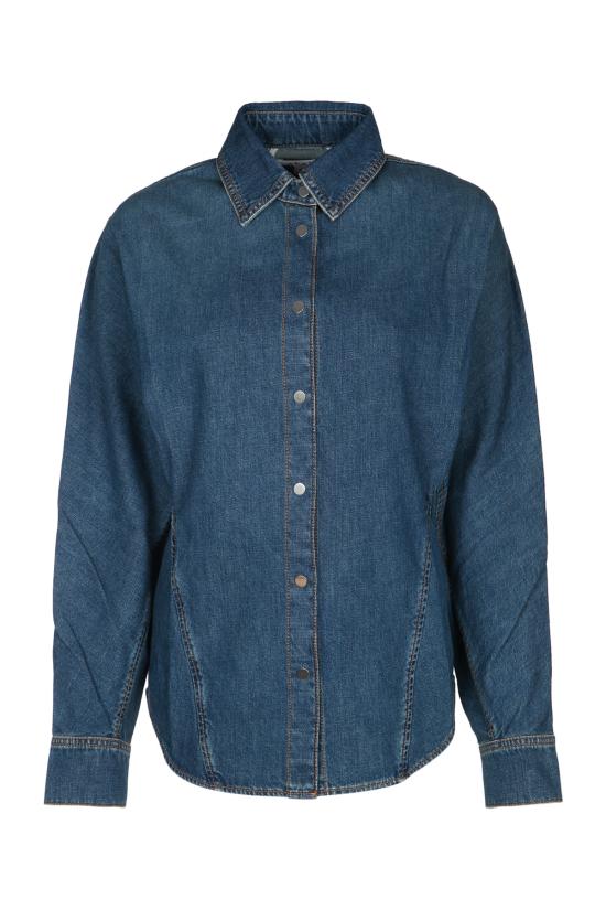 25FW 알라이아 셔츠 AA9C0988D004B 505 BLEUMINERAL