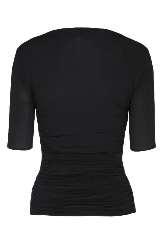 25FW 알라이아 반팔 티셔츠 AA9H1248J050B 995 NOIRALAIA - ALAIA