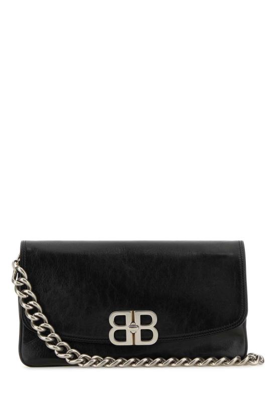 25FW 발렌시아가 BB 로고 플랫 숄더백 7485962AAI4 1000 Black