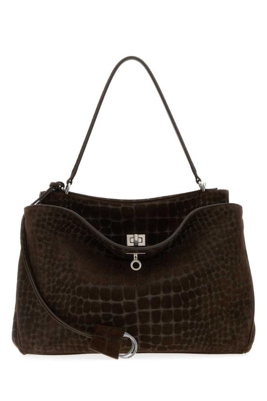 26FW 발렌시아가 로데오 미디움 핸드백 7897722ABFA 2411 Brown