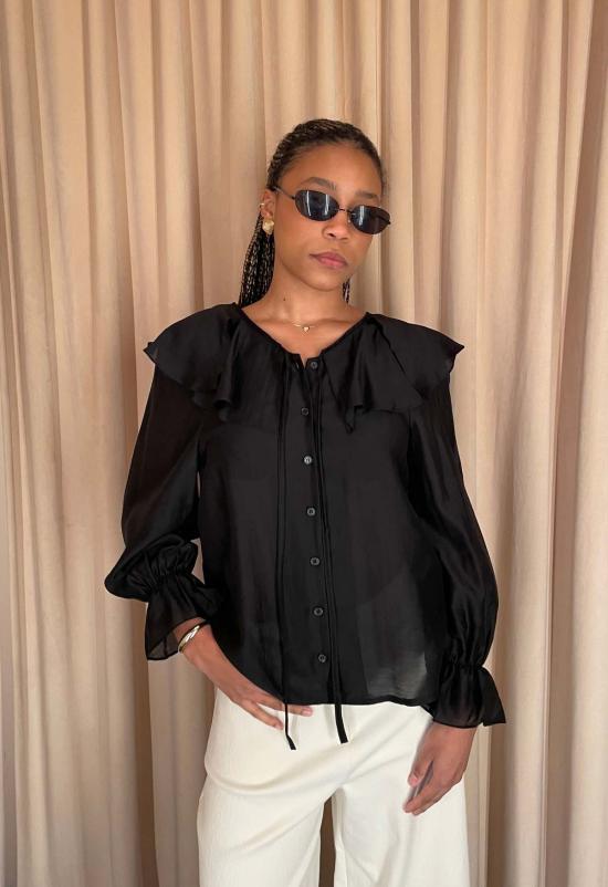  더 엔케이씨 스토어 블라우스 NKC 스토어 데미  블랙