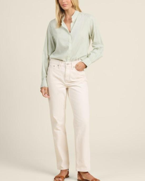  트로바타 블라우스 루미  베르데 마이크로 스트라이프 - TROVATA