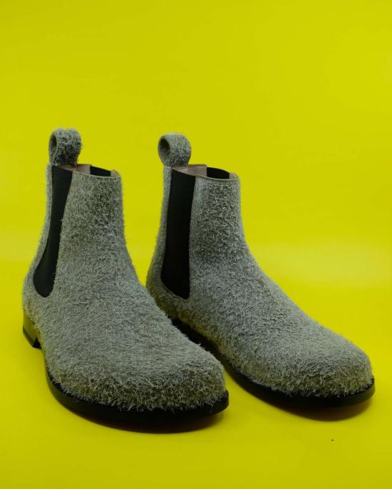  로에베 부츠 브러시드 스웨이드 캄포 첼시