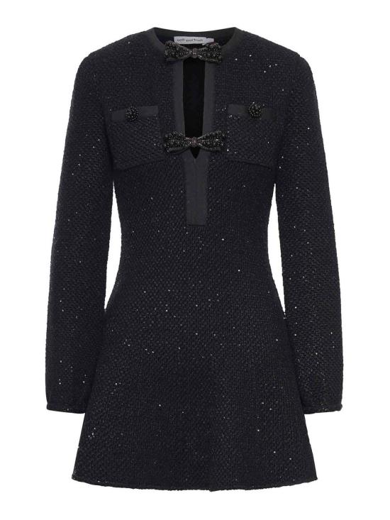 26SS 셀프 포트레이트 긴팔 티셔츠 RS26210SBLACK Black