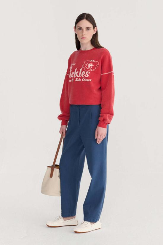  [키즈] 보보쇼즈 스트레이트 팬츠 키즈 보보 초스 플리츠 스트레이트 레그  네이비 - BOBO CHOSES