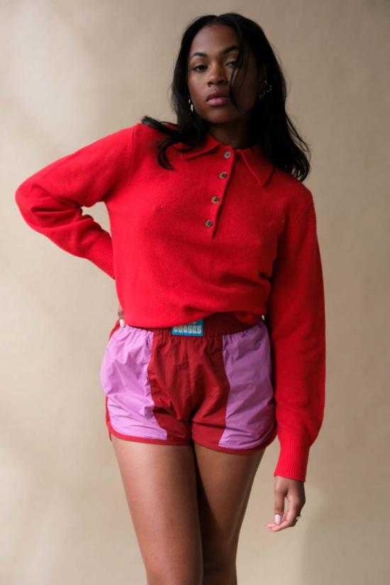  [키즈] 보보쇼즈 쇼츠/버뮤다 키즈 보보 초스 컬러 블록 스포티 쇼츠 레드/핑크 - BOBO CHOSES