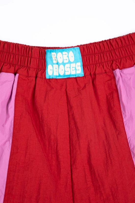  [키즈] 보보쇼즈 쇼츠/버뮤다 키즈 보보 초스 컬러 블록 스포티 쇼츠 레드/핑크 - BOBO CHOSES