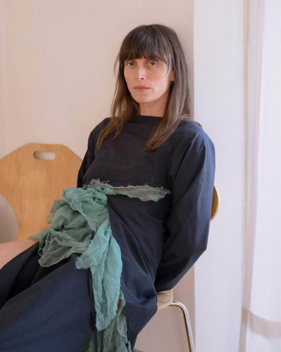  베이스레인지 롱 원피스 덱티 긴팔 드레스 블랙 - BASERANGE