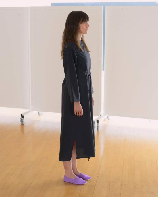  베이스레인지 롱 원피스 덱티 긴팔 드레스 블랙 - BASERANGE