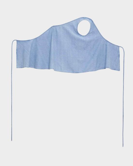  베이스레인지 블라우스 아이 탑 라이트 블루 워시 - BASERANGE