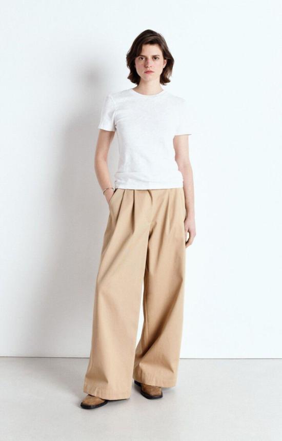  아메리칸 빈티지 반팔 티셔츠 소노마 티셔츠 화이트 - AMERICAN VINTAGE