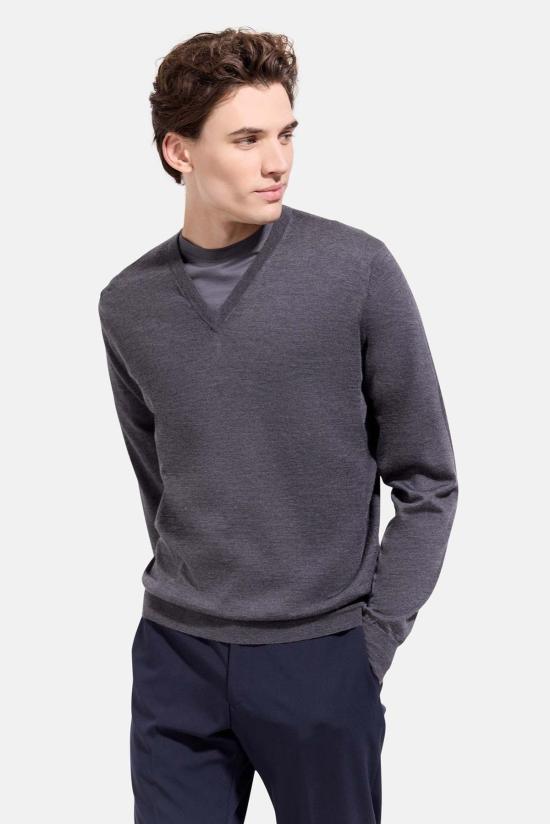  필리포 드 로렌티스 스웨터 울 실크 캐시미어 V넥 - FILIPPO DE LAURENTIIS