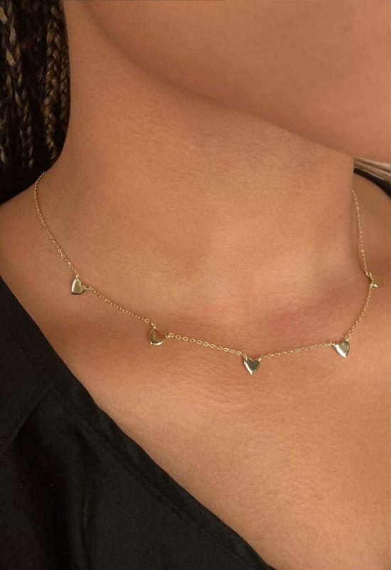  더 엔케이씨 스토어 목걸이/팬던트 NKC 스토어 골드 하트 참 목걸이