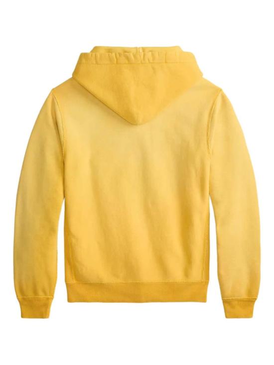  더블알엘 긴팔 티셔츠 Rrl 가먼트 다이드 플리스 후드티 옐로우 - RRL