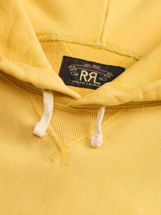  더블알엘 긴팔 티셔츠 Rrl 가먼트 다이드 플리스 후드티 옐로우 - RRL