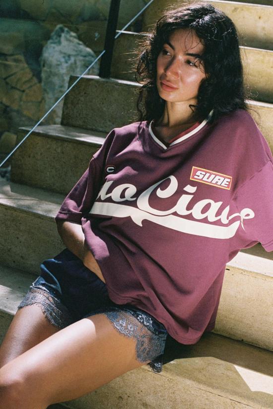  CIAO CIAO 긴팔 티셔츠 Ciao Ciao Enzo 스포츠 저지  버건디 - CIAO CIAO
