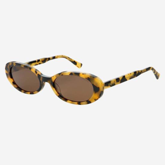  프레어스 아이웨어 안경 프레이르스 아이웨어 미미 아세테이트 타원형 선글라스 밀키 토터스 - FREYRS EYEWEAR