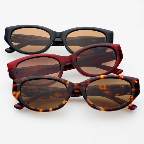  프레어스 아이웨어 안경 프레이르스 아이웨어 아멜리 아세테이트 캣아이 선글라스 호피무늬 - FREYRS EYEWEAR