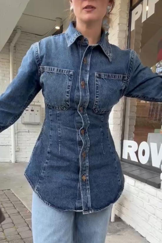  에이골디 데님 셔츠 아골데 윌마 셔츠 양식 - AGOLDE