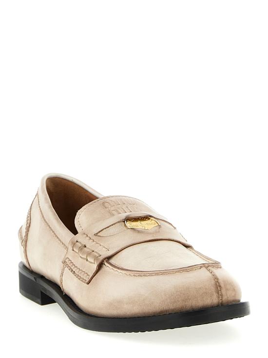 26SS 미우미우 로퍼 5D773DF020537F0304 White - MIU MIU