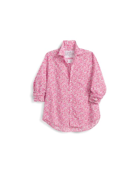  프랭크 앤 에일린 셔츠 프랭크 앤 엘린 엘린 릴렉스 버튼업 셔츠 핑크 플라워