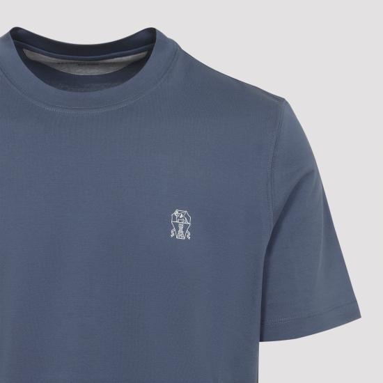 26SS 브루넬로 쿠치넬리 반팔 티셔츠 M0B138440 COM53 DENIM - BRUNELLO CUCINELLI