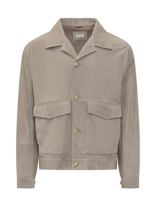 26SS 브루넬로 쿠치넬리 가죽 자켓 MPCFN2064 C8087 KAKY