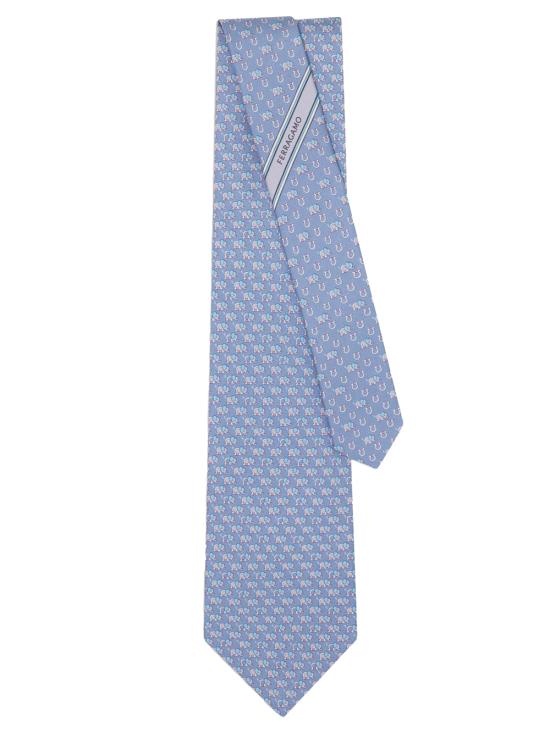 26SS 살바토레 페라가모 넥타이 351320 0788980 GRIGIO AZZURRO - SALVATORE FERRAGAMO