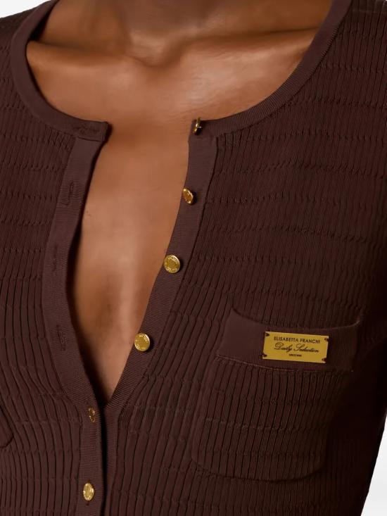 26SS 엘리자베타프랜치 가디건 MK88B61E2 644 CACAO - ELISABETTA FRANCHI