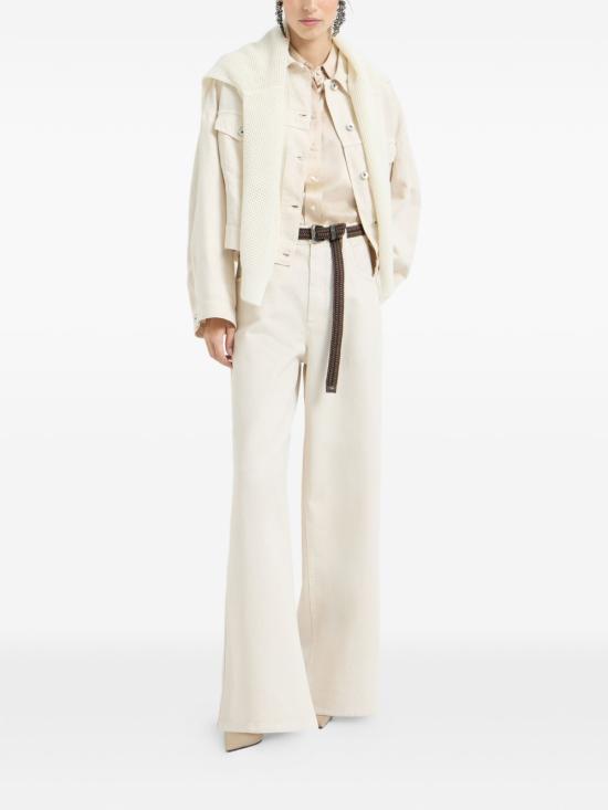 26SS 브루넬로 쿠치넬리 다이 코튼 & 리넨 아우터 재킷 ML9967674 C8739 White - BRUNELLO CUCINELLI