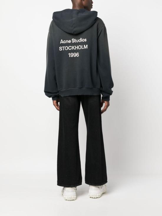 26SS 아크네 스튜디오 후드 티셔츠 CI0136 900 Black - ACNE STUDIOS