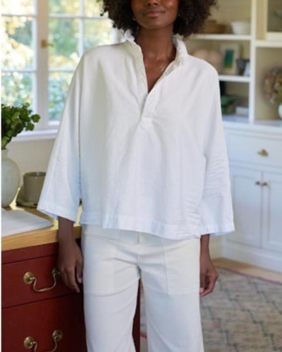  프랭크 앤 에일린 셔츠 Frank & Eileen Gabi 팝오버 셔츠 화이트 - FRANK & EILEEN