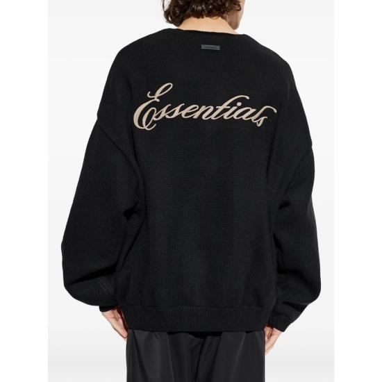 26SS 피어오브갓 엠브로이더드 와플 크루넥 스웨터 192HO254331F VIBLK BLACK - FEAR OF GOD