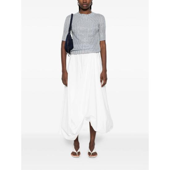 26SS 에르마노 설비노 반팔 티셔츠 D485L319CTXAJ D4807 BLUE SILVER - ERMANNO SCERVINO